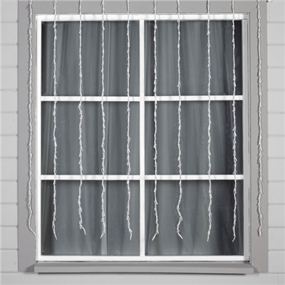 УЦЕНКА Гирлянда «Водопад» 2×1.5 м, IP44, УМС, белая нить, 400 LED, 220 В, 8 режимов, свечение белое