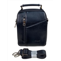 Мужская сумка из натуральной кожи  цвет черный