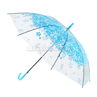 Зонт детский "Красивые цветы" (54см.) голубой