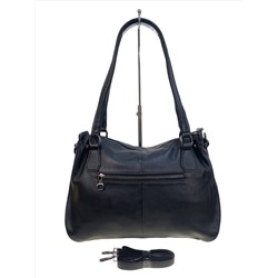 Женская сумка из натуральной кожи, цвет черный