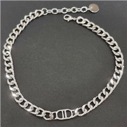 Колье цепочка, серебристая, из стали, арт.001.024