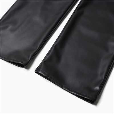 Брюки кожаные женские MIST Base, размер 48, чёрные