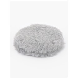 Зеркало складное «Мех», d=8 см, с увеличением, с искусственным мехом, серое