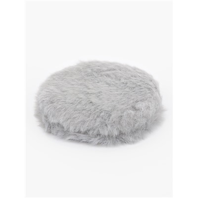 Зеркало складное «Мех», d=8 см, с увеличением, с искусственным мехом, серое