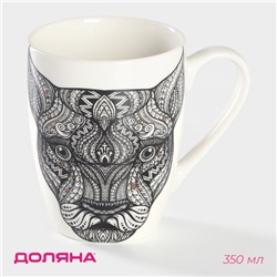 Кружка Доляна «Пантера», 350 мл, фарфор