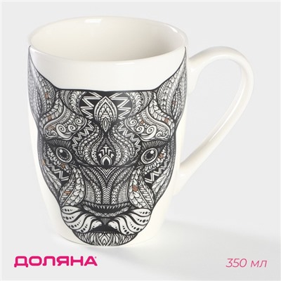Кружка Доляна «Пантера», 350 мл, фарфор