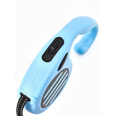 Рулетка - поводок для собак, лента 5 м, голубая