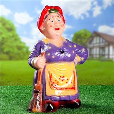Садовая фигура из гипса «Тёща с метлой средняя», 59×25×40 см, МИКС