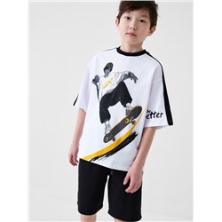 Комплект трикотажный для мальчиков: фуфайка (футболка), шорты