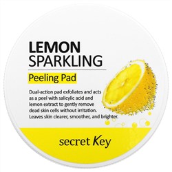 Secret Key, Lemon Sparkling Peeling Pad, 70 Pads, 4.39 fl oz (130 ml)