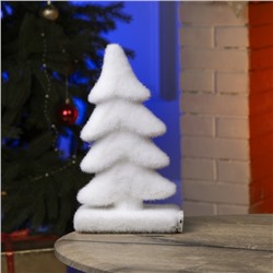 Светодиодная фигура «Ёлочка» 20×25×12 см, флок, батарейки CR2032×2 (не в комплекте), свечение тёплое белое