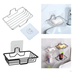 Прочная металлическая мыльница для настенного монтажа - нержавеющая