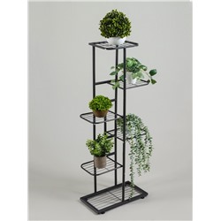Подставка для цветов Greengo, 6 полок, 44×22×105 см, напольная, металл, тёмно-серая