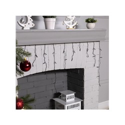 Гирлянда «Бахрома» 3×0.5 м, IP20, тёмная нить, 80 LED, свечение фиолетовое, 8 режимов, 220 В