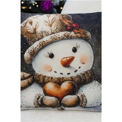 Наволочка декоративная новогодняя 2 шт 3D эффект велюр НАТАЛИ, 1221261