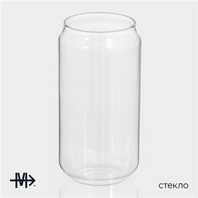 Стаканы «Брук» Magistro, 450 мл, 7.5×15 см, набор 2 шт., стекло, прозрачные