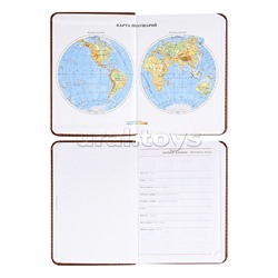 Ежедневник А6, 128л. недатир. "EVERYDAY CHRONICLES - CHOCO" кожзам (коричневый)