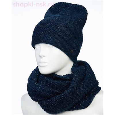 55335-1 Комплект женский (колпак+снуд) (56-58)