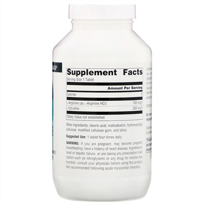 Source Naturals, Комплекс L-аргинина и L-цитруллина, 1000 мг, 240 таблеток