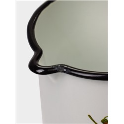 УЦЕНКА Кружка эмалированная, 1 л, с носиком, белая