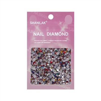 Nail Art Стразы для ногтей микс цветов и размеров, мульти 15829
