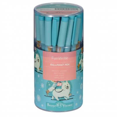 Ручка шариковая 0.5 мм "FunWrite.Городская прогулка. Лайка" синяя 20-0212/75 Bruno Visconti