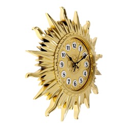 УЦЕНКА Часы настенные интерьерные «Карора», дискретный ход, 35×35 см, золотистые