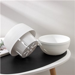 Горшок для цветов с поддоном «Япония» 1.2 л, пластиковый, белый