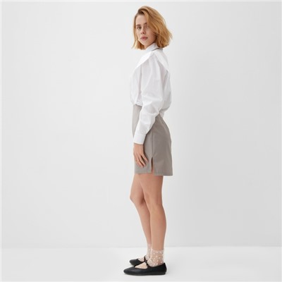 Юбка мини женская MINAKU: Casual Collection, бежевая, размер 46