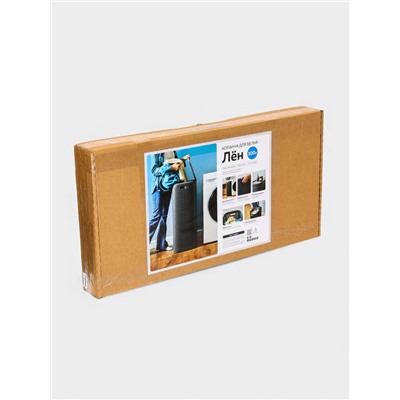 Плетёная корзина для белья с крышкой «Лён», 100 л, 43×32×80 см, графит