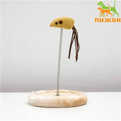 Игрушка мышь на пружине, 22×13 см