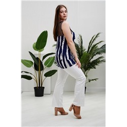 Майка 9126 (Полоса_синяя сетка)