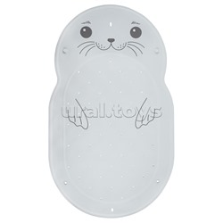 Коврик резиновый для ванны антискользящий 76x45см, "Нерпа" с отверстиями