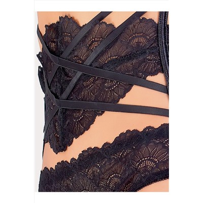 Комплект (Бра+Портупея+Корсет+Трусики+Аксессуар на запястье) OPIUM, 348671