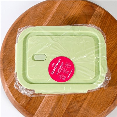 Контейнер двухсекционный из жаропрочного стекла Cook and Freeze, 200/300 мл, 17,5х13,5х6 см, цвет МИКС