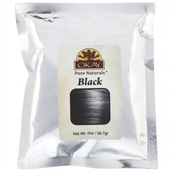 Okay Pure Naturals, Натуральная краска для волос из травяной хны, черный, 56,7 г (2 унции)