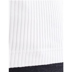 Футболка из фактурного трикотажа в рубчик