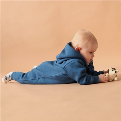 Комбинезон с капюшоном детский «Крошка Я» Blueberry, рост 80-86, синий