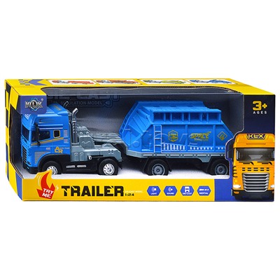 Машина "Трейлер перевозчик" (свет, звук) в коробке