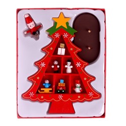 Сувенир «Ёлка с ячейками под подарки», 14.5×19.5 см, красная