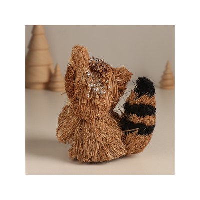 Фигурка новогодняя «Енотик с новогодними веточками», 7×10×11 см