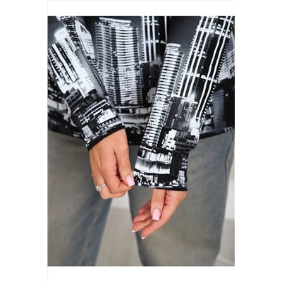 Лонгслив с рисунком Город Арт. 1097 НАТАЛИ, 1133070