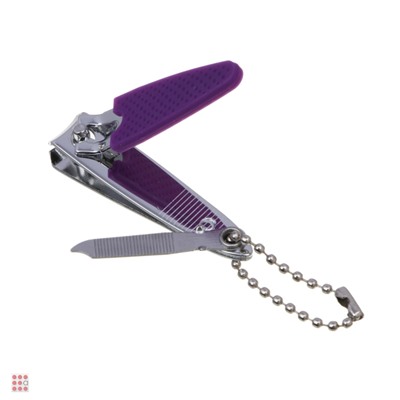 Книпсер для ногтей с силиконовой ручкой и пилкой