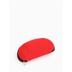 Футляр для очков на молнии, однотонный, размер 17×8×7.5 см, красный