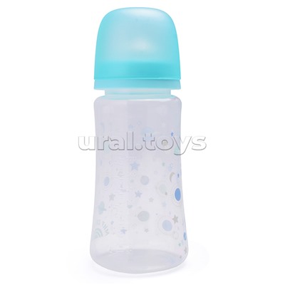 Бутылочка для кормления "Зверята" с широким горлом и  силиконовой соской молочной, 360 мл