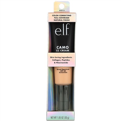 E.L.F., Camo CC Cream, SPF 30, Light 210N, 1.05 oz (30 g)