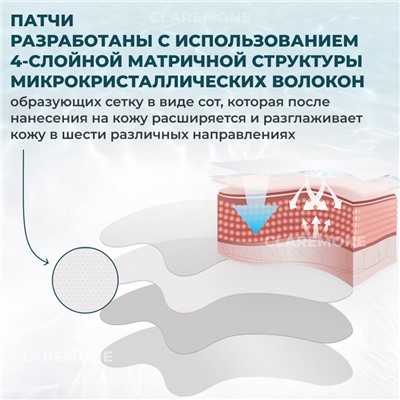 Патчи для лба с коллагеном от морщин Seomou, 10 шт