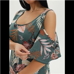 Платье Новелла (Листья зелёный)