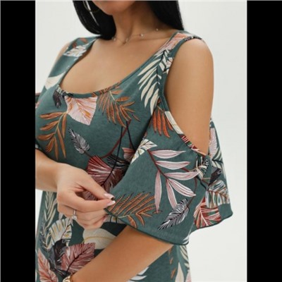 Платье Новелла (Листья зелёный)