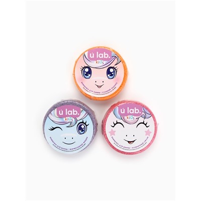 Бомбочки для ванны детские «Единороги», набор 3×100 г, ULAB